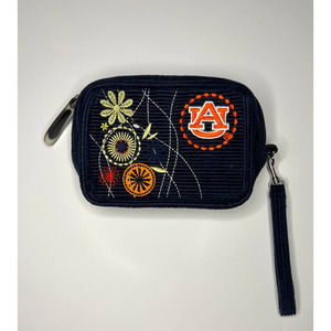 University of Auburn Tigers Spirit Ready Wristlet Purse Blue Corduroy Embroidery